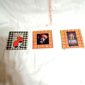𝅺osu Cowboys coasters. (set of 3)
